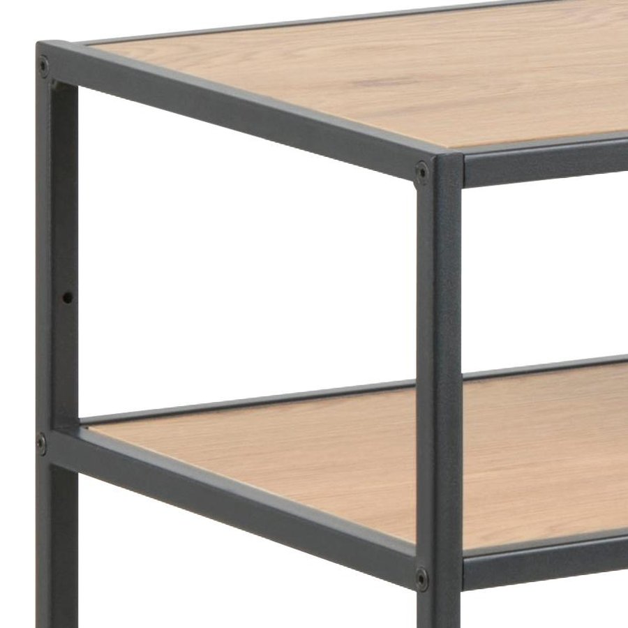 Seaford Konsolbord Vild Egetræ Stel Sort