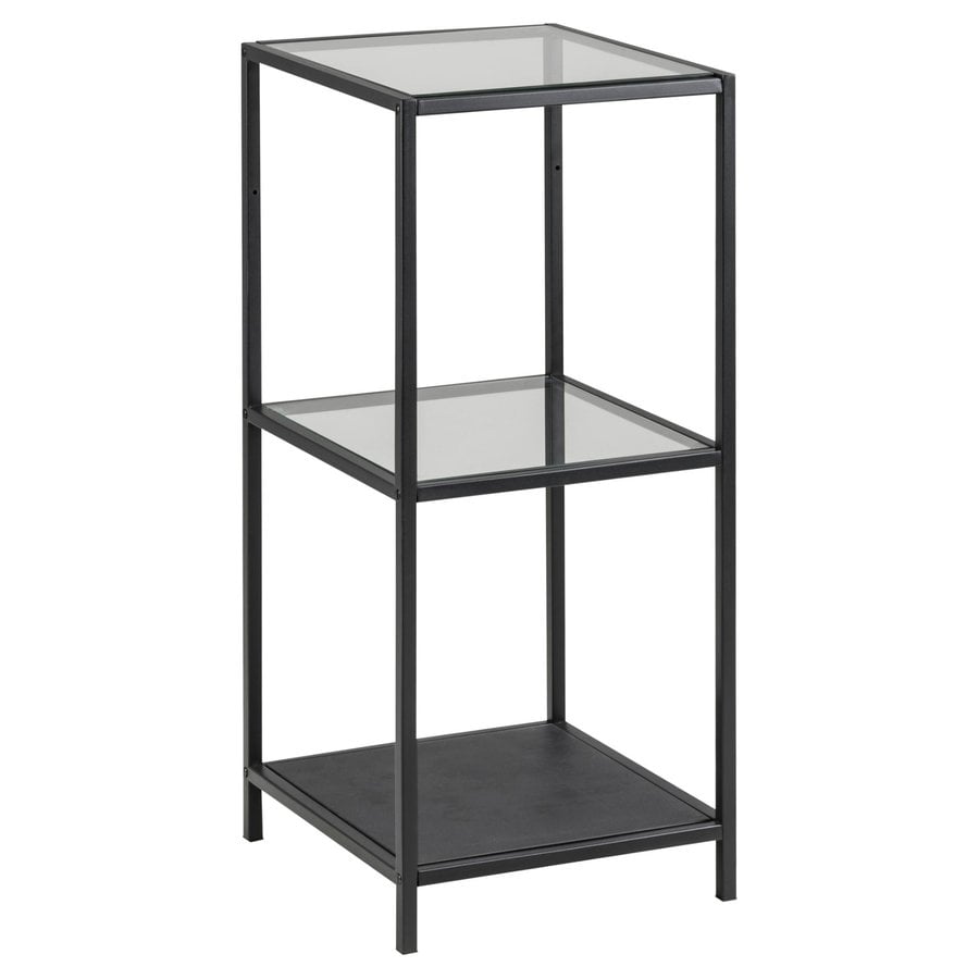 seaford-reol-i-sort-stl-2-hylder-i-klar-sort-glas-fra-actona-bdh-35x37-0000072126-2 Seaford Reol Sort Stål Hylder Klar