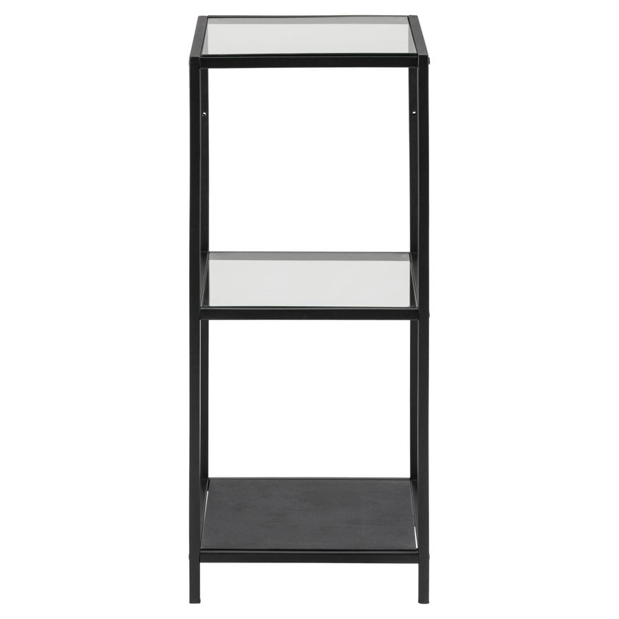 seaford-reol-i-sort-stl-2-hylder-i-klar-sort-glas-fra-actona-bdh-35x37-0000072126-3 Seaford Reol Sort Stål Hylder Klar