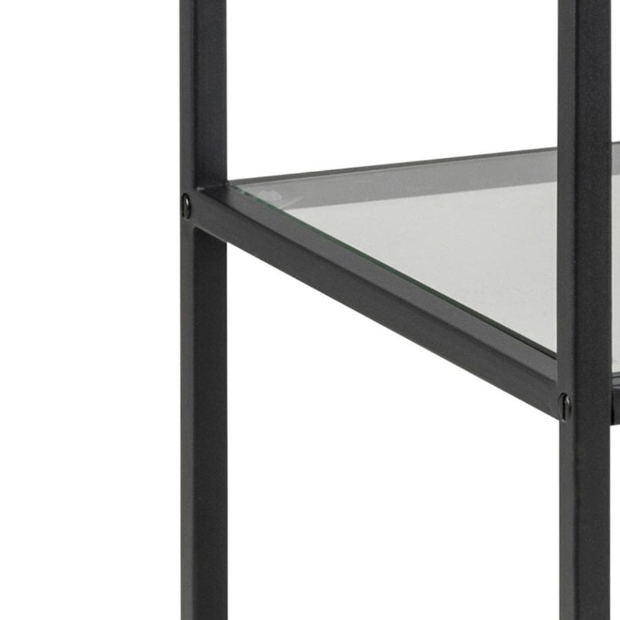seaford-reol-i-sort-stl-2-hylder-i-klar-sort-glas-fra-actona-bdh-35x37-0000072126-4 Seaford Reol Sort Stål Hylder Klar