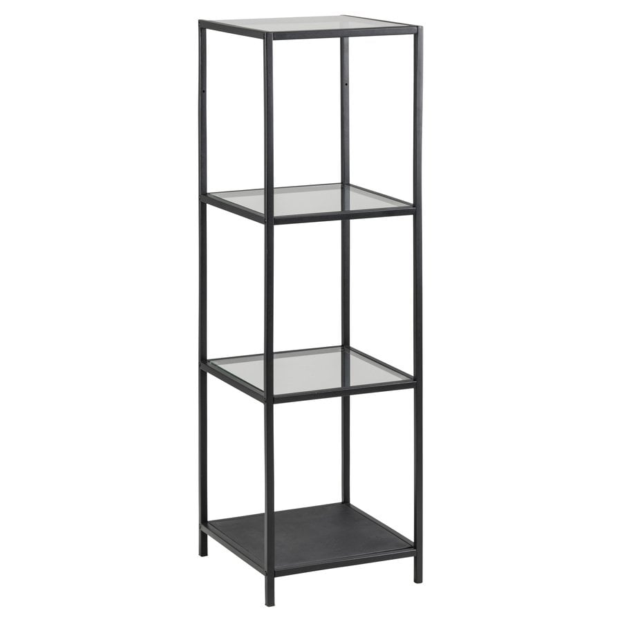 seaford-reol-i-sort-stl-hylder-i-klar-sort-glas-fra-actona-bdh-35x37x1-0000072125-2 Seaford Reol Sort Stål Hylder Klar
