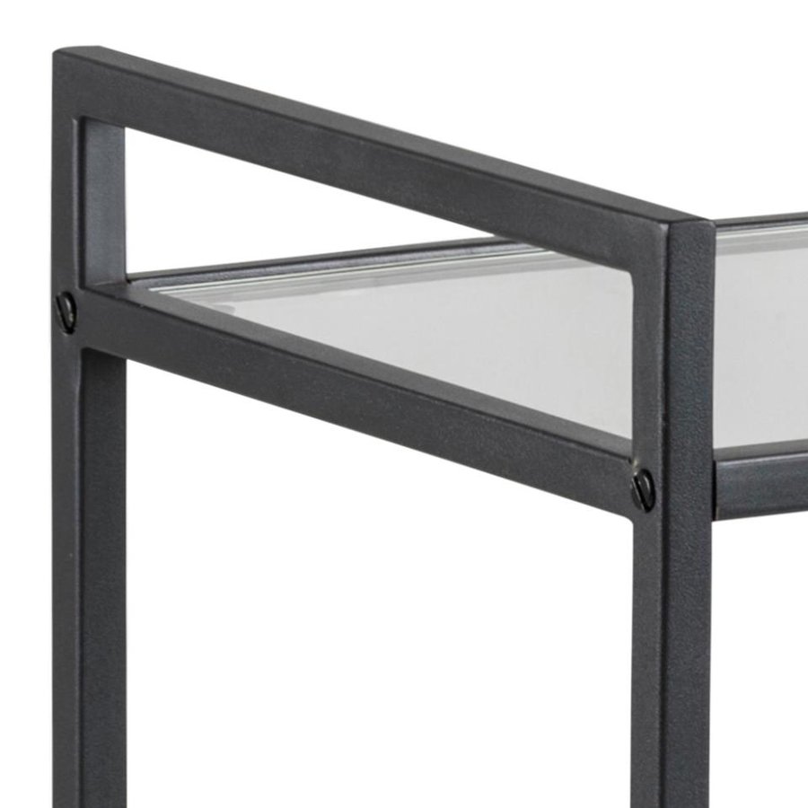 Seaford Rullebord Klar Sort Glas Bløde