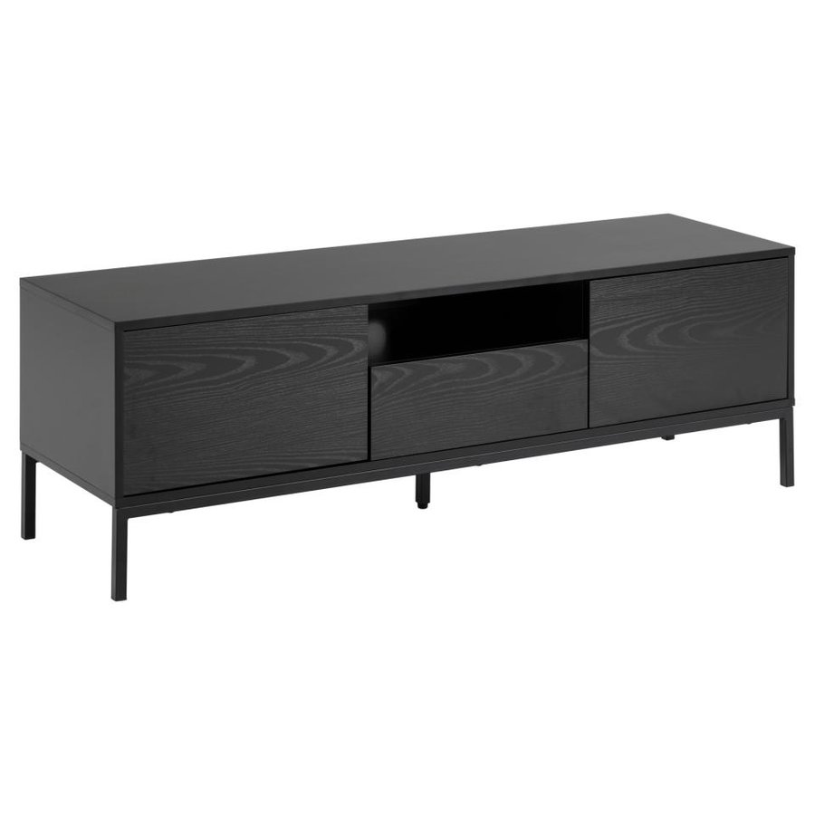 Seaford Tv Bord Sort Mdf Stel