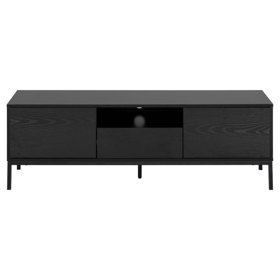 Seaford Tv Bord Sort Mdf Stel
