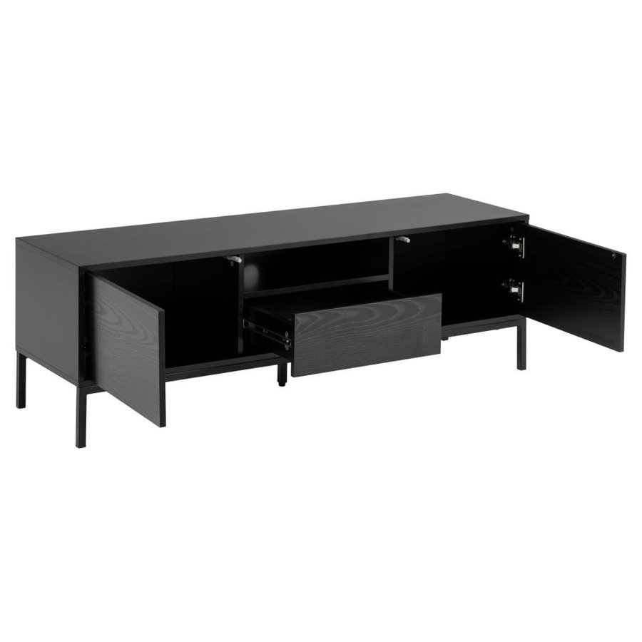 Seaford Tv Bord Sort Mdf Stel