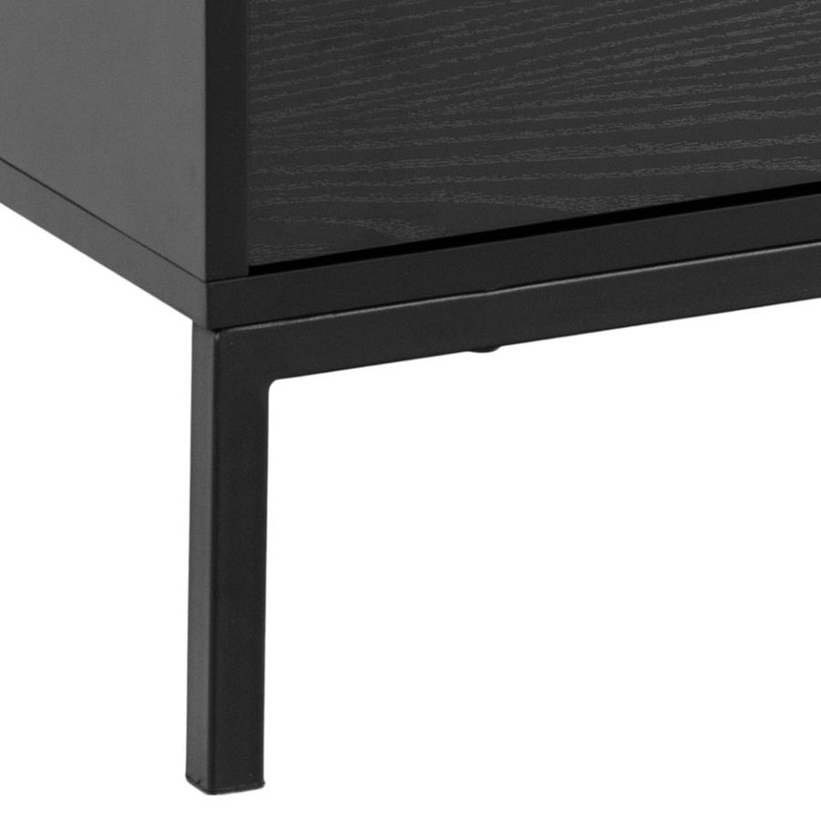 Seaford Tv Bord Sort Mdf Stel