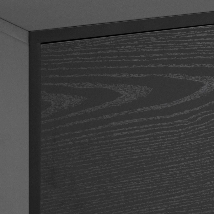 Seaford Tv Bord Sort Mdf Stel