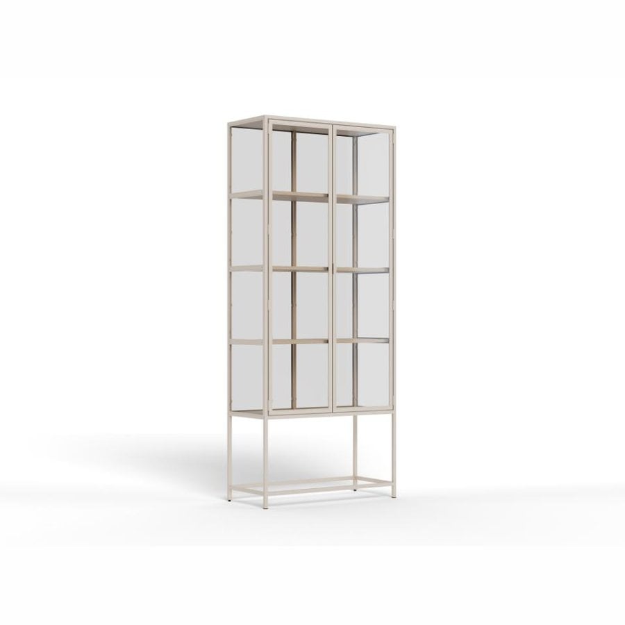 seaford-vitrine-i-gr-stl-med-klar-glasdre-hylder-i-gr-mdf-fra-actona-b-H000024099-3 Seaford Vitrine Grå Stål Klar Glasdøre