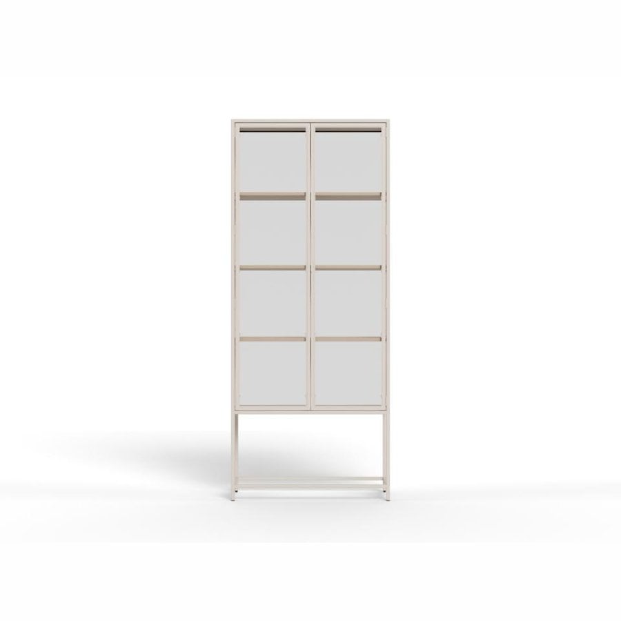 seaford-vitrine-i-gr-stl-med-klar-glasdre-hylder-i-gr-mdf-fra-actona-b-H000024099-4 Seaford Vitrine Grå Stål Klar Glasdøre