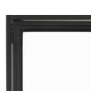 Seaford Vitrine Sort Stål Klar Glas