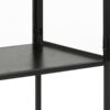 Seaford Vitrine Sort Stål Klar Glas