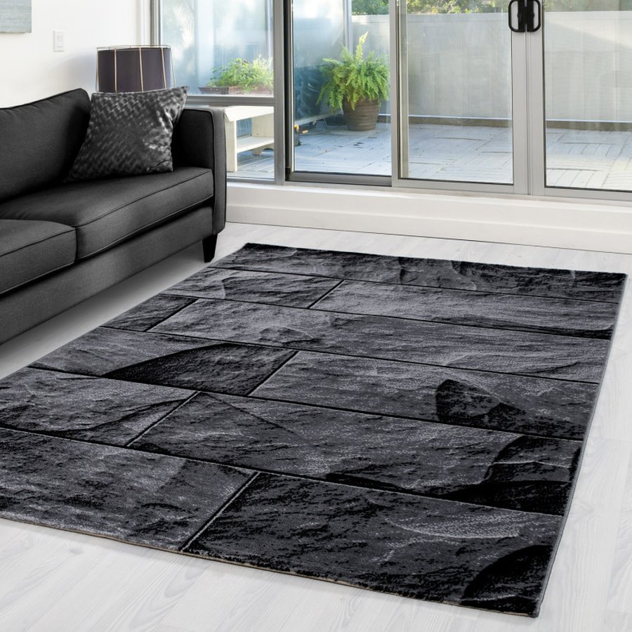 sebastian-gulvtaeppe-i-sort-med-kant-fra-rugs-by-uniquebeds-PARMA801509250BLACK-1 Sebastian Gulvtæppe