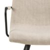 Selina Spisebordsstol Beige Stof Armlæn Stel