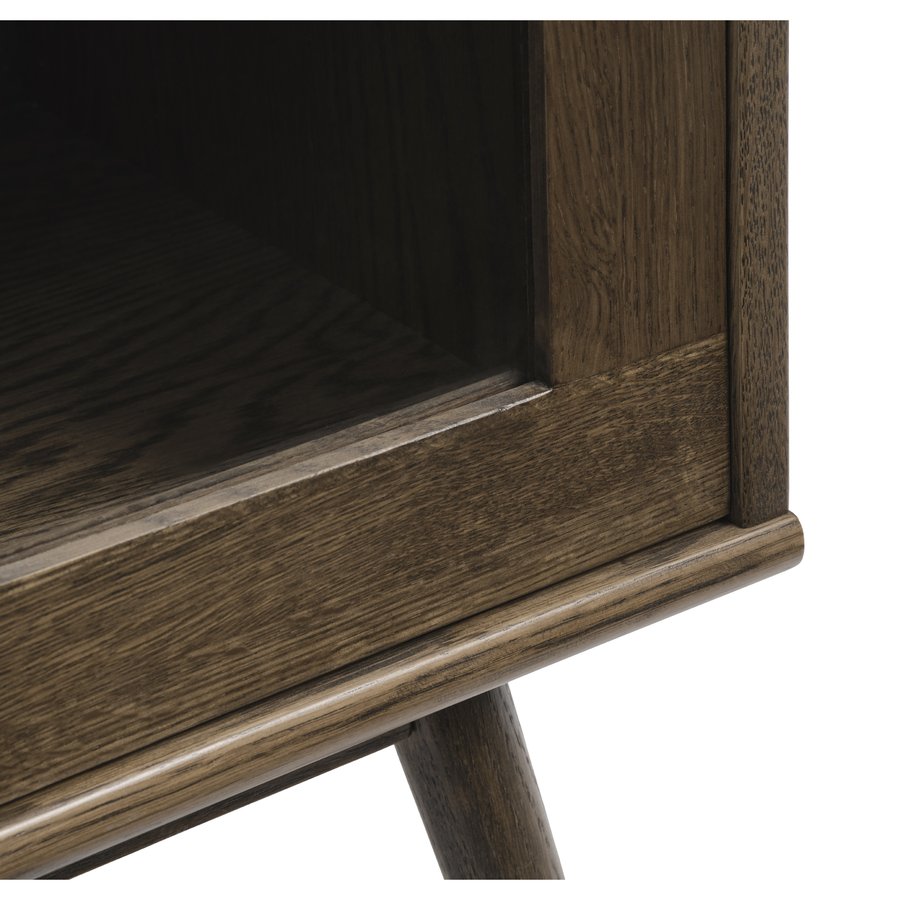 Shenzhen Vitrineskab Røget Egetræ Glas