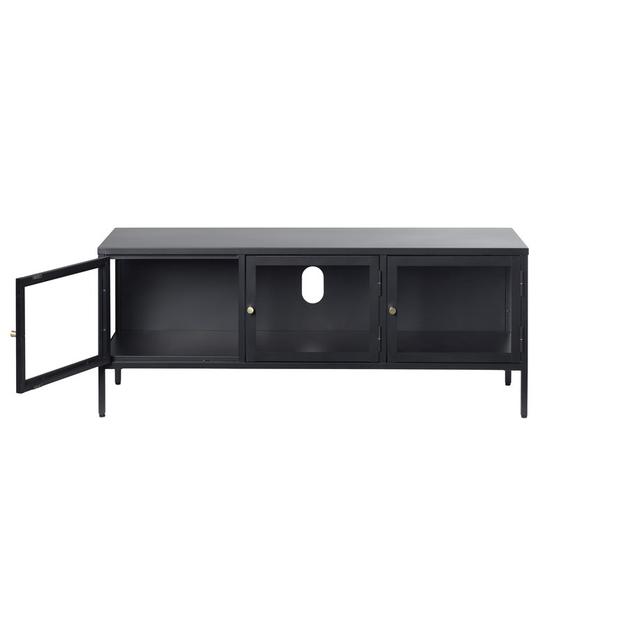 surat-tv-bnk-i-sort-stl-med-glasfront-og-gyldne-hndtag-fra-unique-furn-44300600-6 Surat Tv Bænk Sort Stål Glasfront