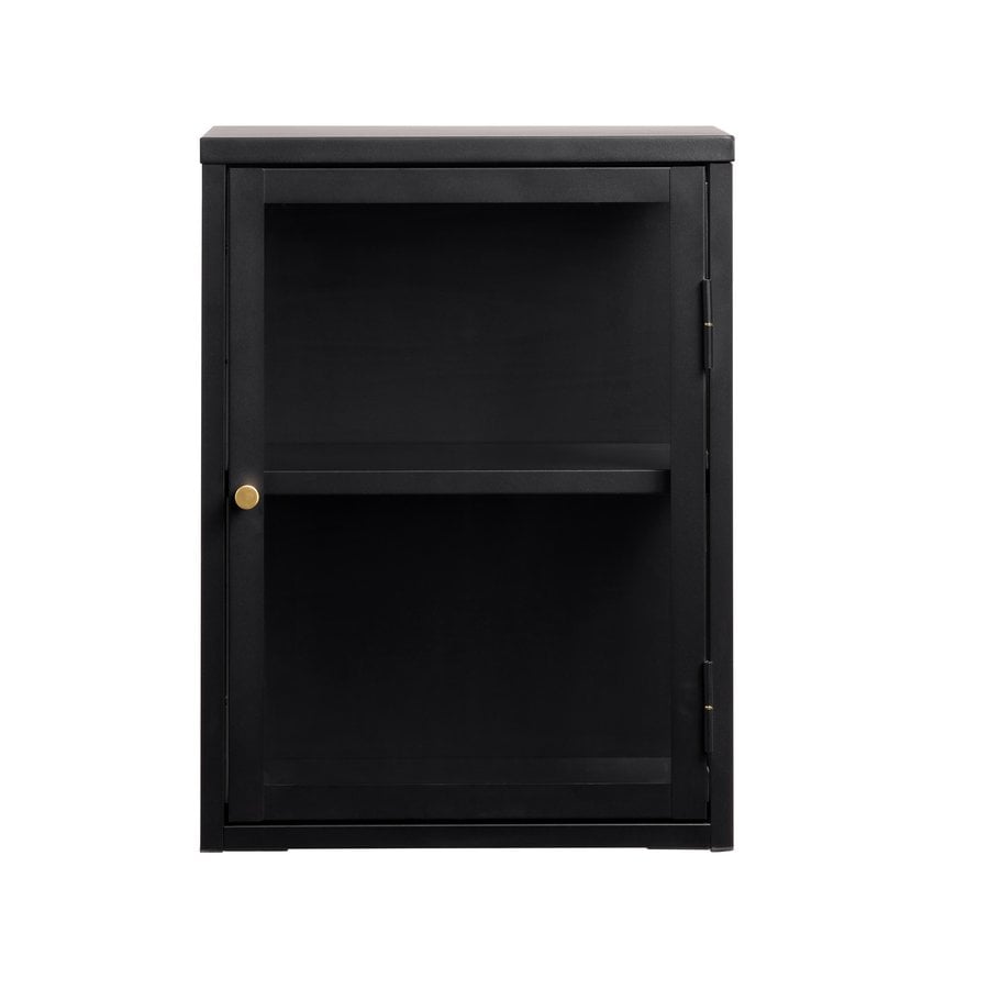 surat-vgskab-i-sort-stl-med-guldhndtag-og-front-i-glas-fra-unique-furn-46780600-3 Surat Vægskab Sort Stål Guldhåndtag Front