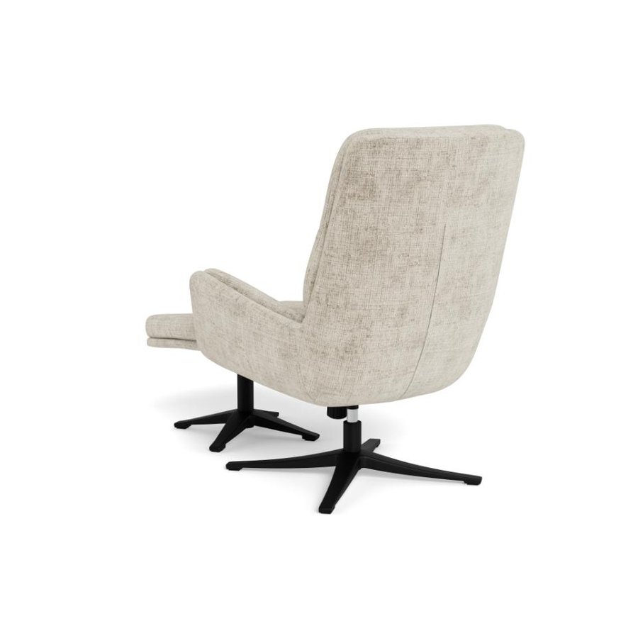 Suton Recliner Fodskammel Beige Stof Drejefunktion