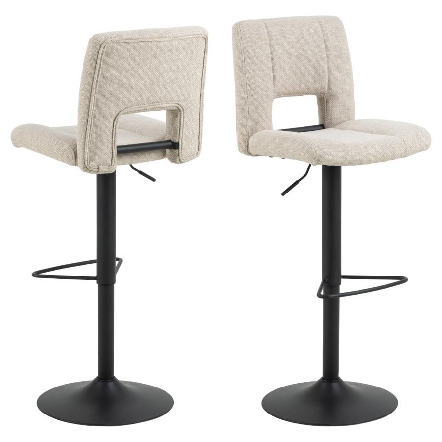 sylvia-barstol-i-beige-stof-med-drejefunktion-fodsttte-gaspatron-og-hn-0000105393-2 Sylvia Barstol Beige Stof Drejefunktion Fodstøtte