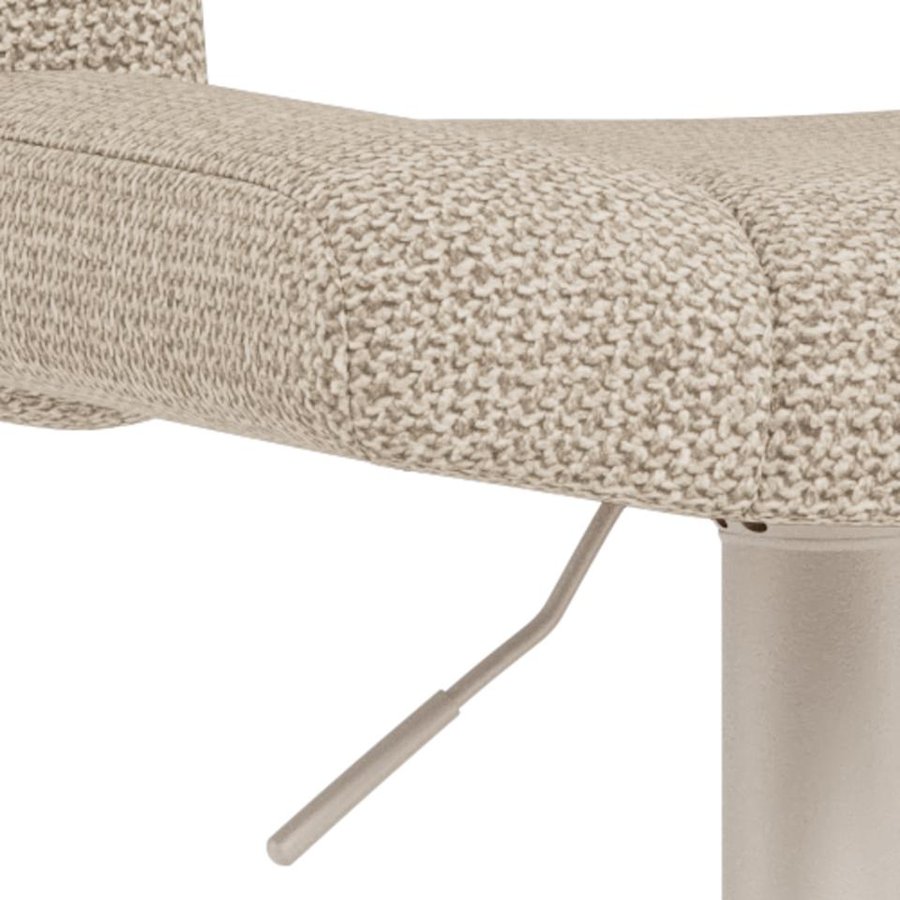 Sylvia Barstol Beige Stof Stel Grå