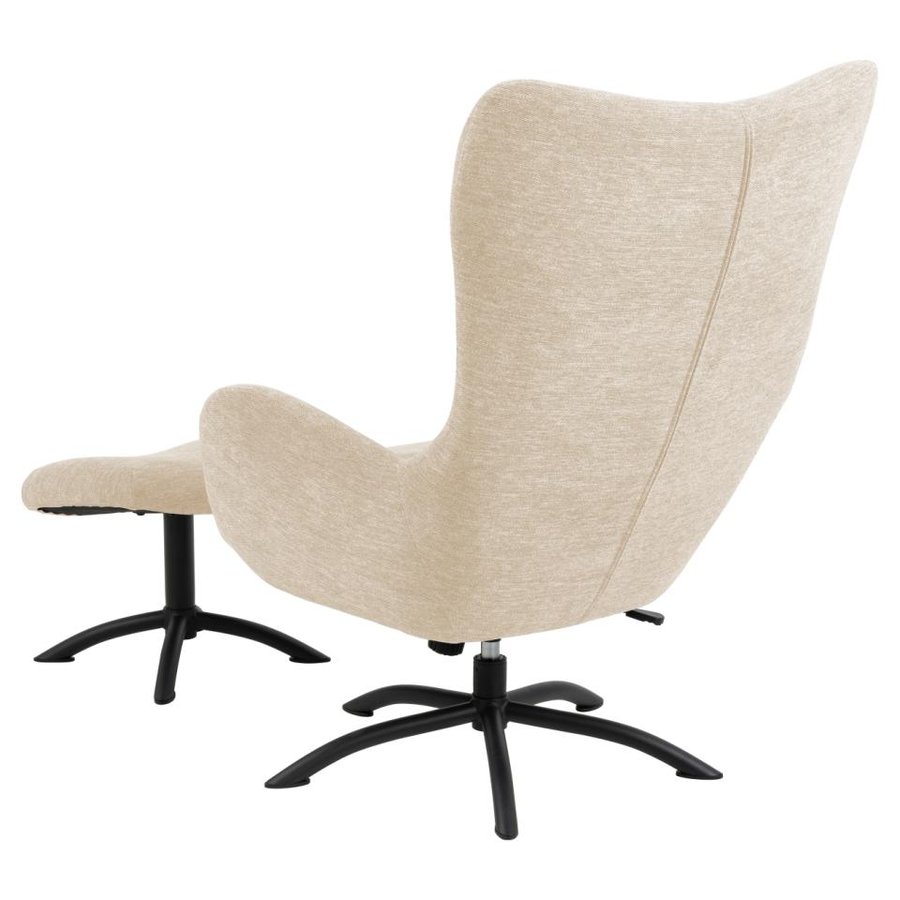 Talgarth Recliner Fodskammel Creme Stof Stel