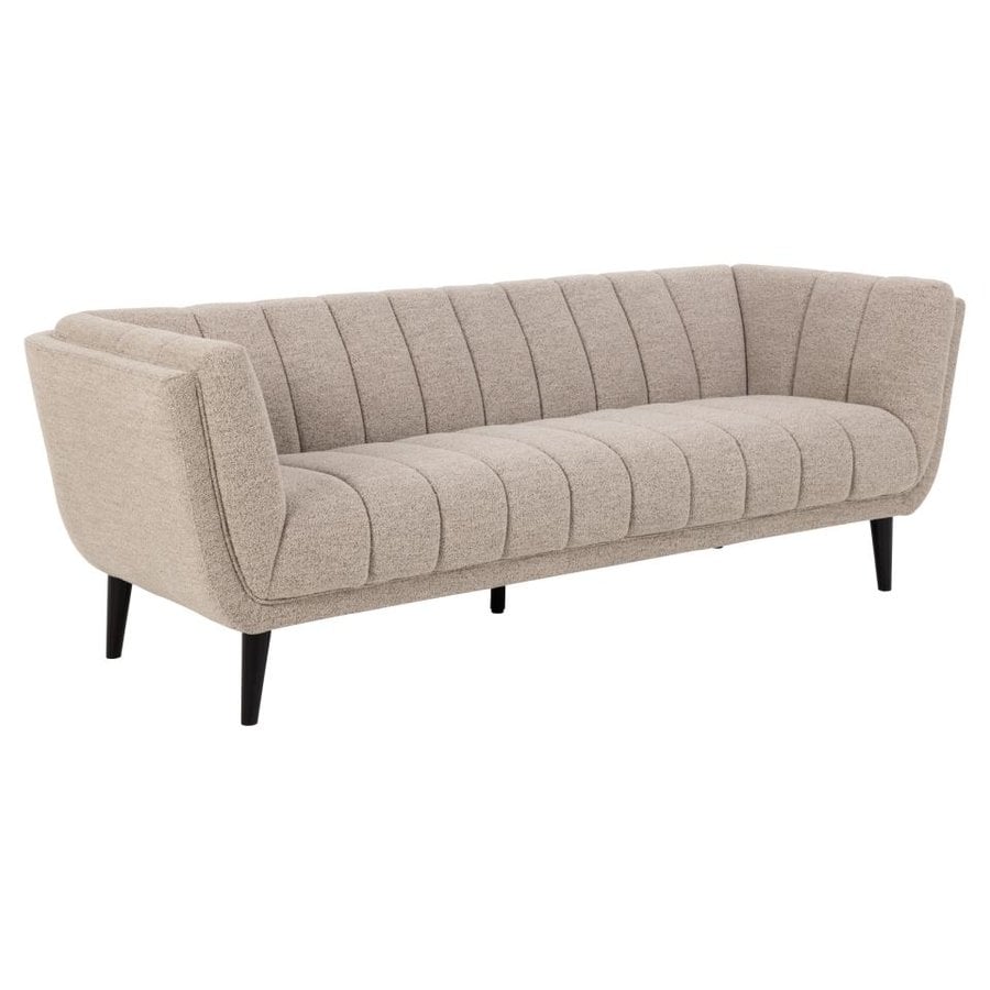 Tampa Personers Sofa Beige Stof Lodret