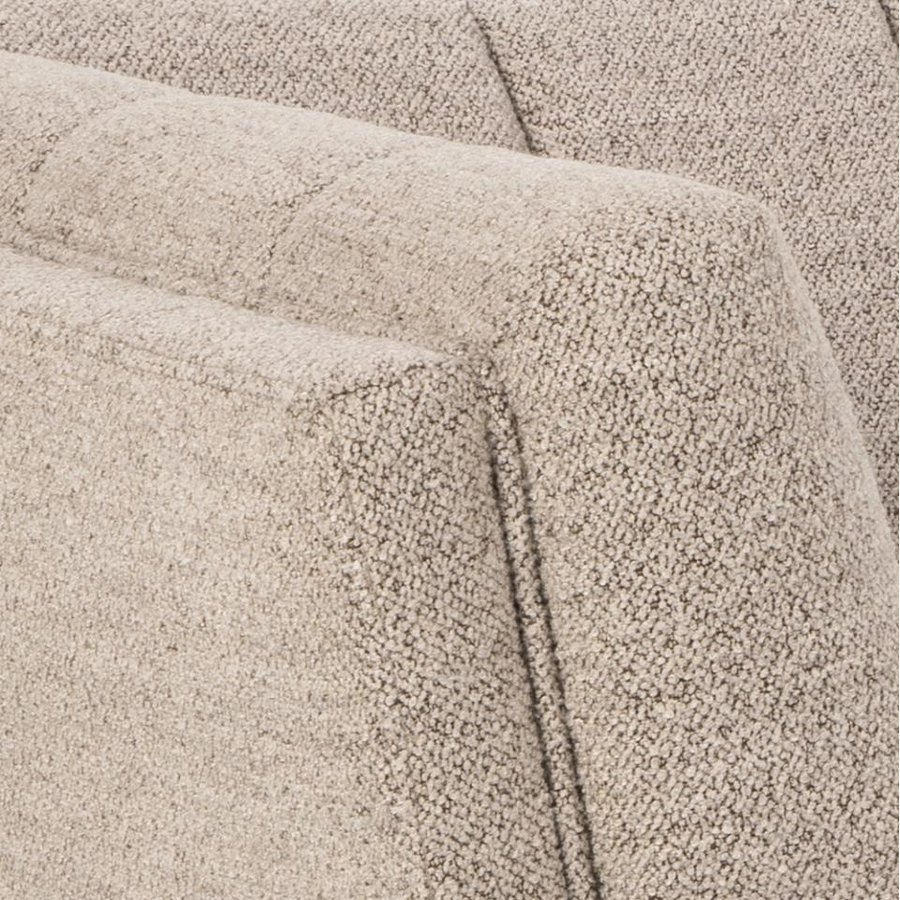 Tampa Personers Sofa Beige Stof Lodret
