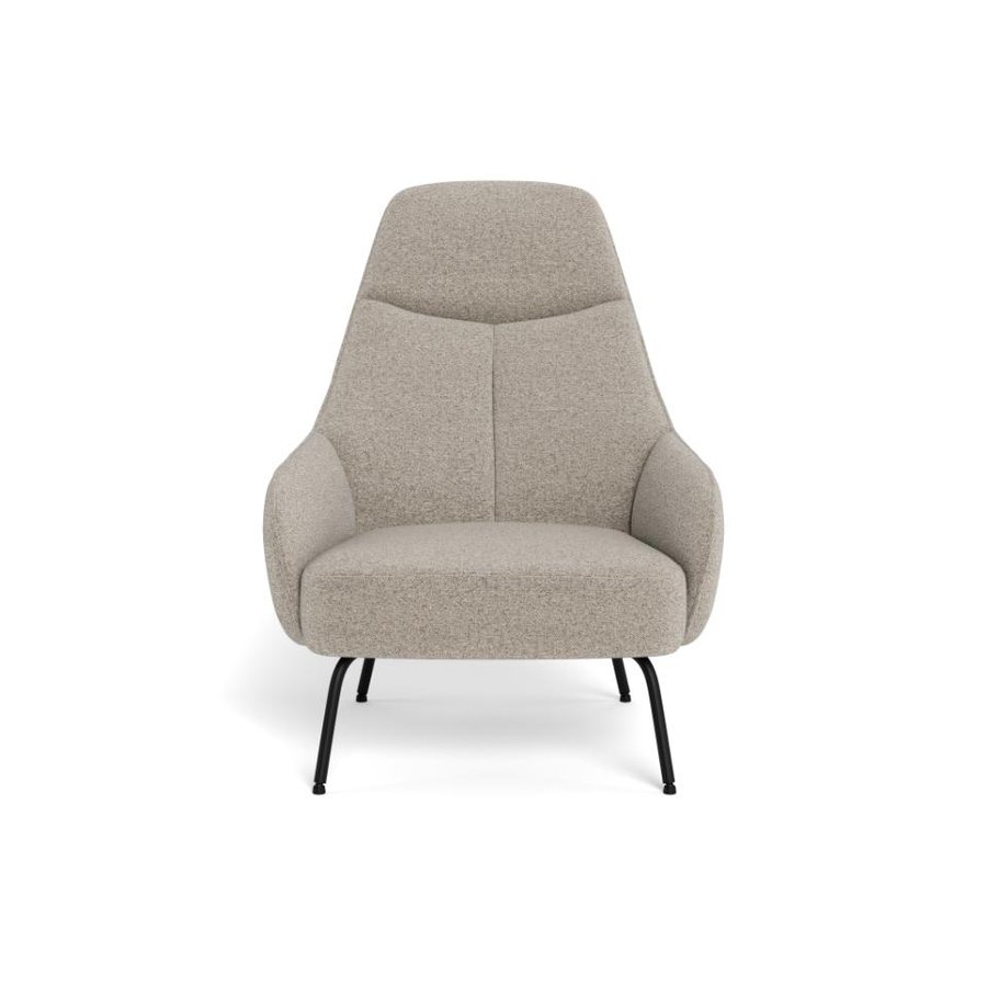Texas Hvilestol Beige Stof Stel Sort