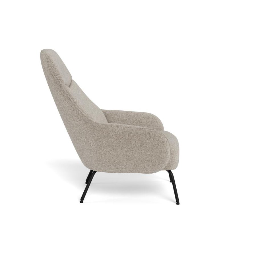 Texas Hvilestol Beige Stof Stel Sort