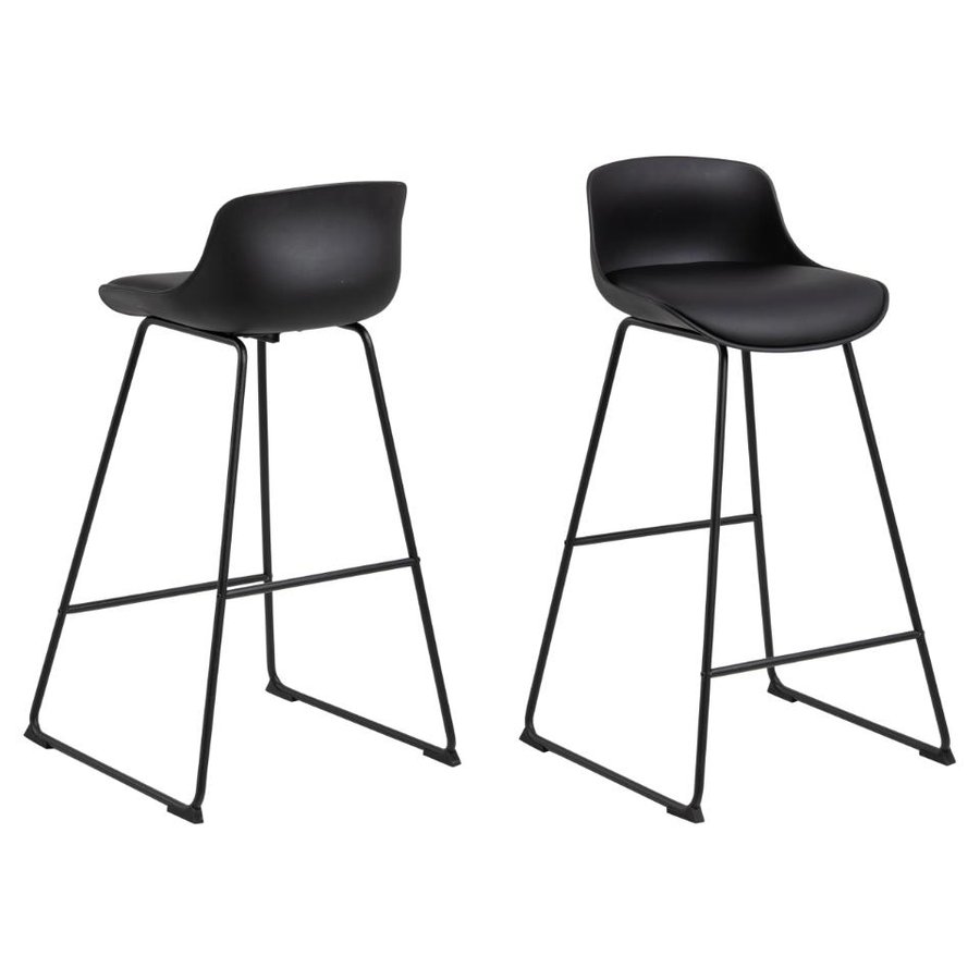 tina-barstol-i-sort-pu-med-fodsttte-og-stel-i-sort-stl-fra-actona-43x4-0000085087-2 Tina Barstol Sort Pu Fodstøtte Stel