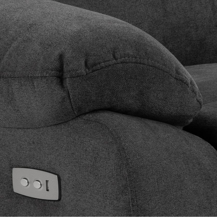 Vansbro Recliner Mørkegrå Stof C Stik