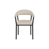 vivi-spisebordsstol-i-sand-stof-med-armln-og-stel-i-sort-stl-fra-acton-0000112426-4 Vivi Spisebordsstol Sand Stof Armlæn Stel