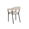 vivi-spisebordsstol-i-sand-stof-med-armln-og-stel-i-sort-stl-fra-acton-0000112426-5 Vivi Spisebordsstol Sand Stof Armlæn Stel