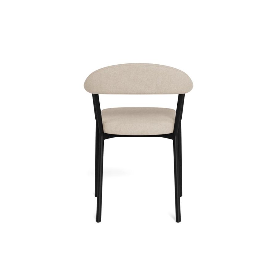 vivi-spisebordsstol-i-sand-stof-med-armln-og-stel-i-sort-stl-fra-acton-0000112426-6 Vivi Spisebordsstol Sand Stof Armlæn Stel