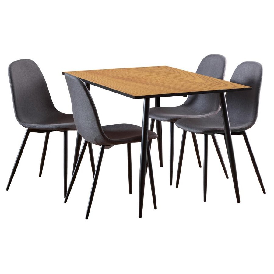 wilma-spisebordsst-med-wilma-spisebordsstole-i-vild-eg-melamin-mrkegr-H000024144-2 Wilma Spisebordssæt Wilma Spisebordsstole Vild Eg