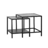 Wuhan Sidebord Sort Metal Rillet Glas