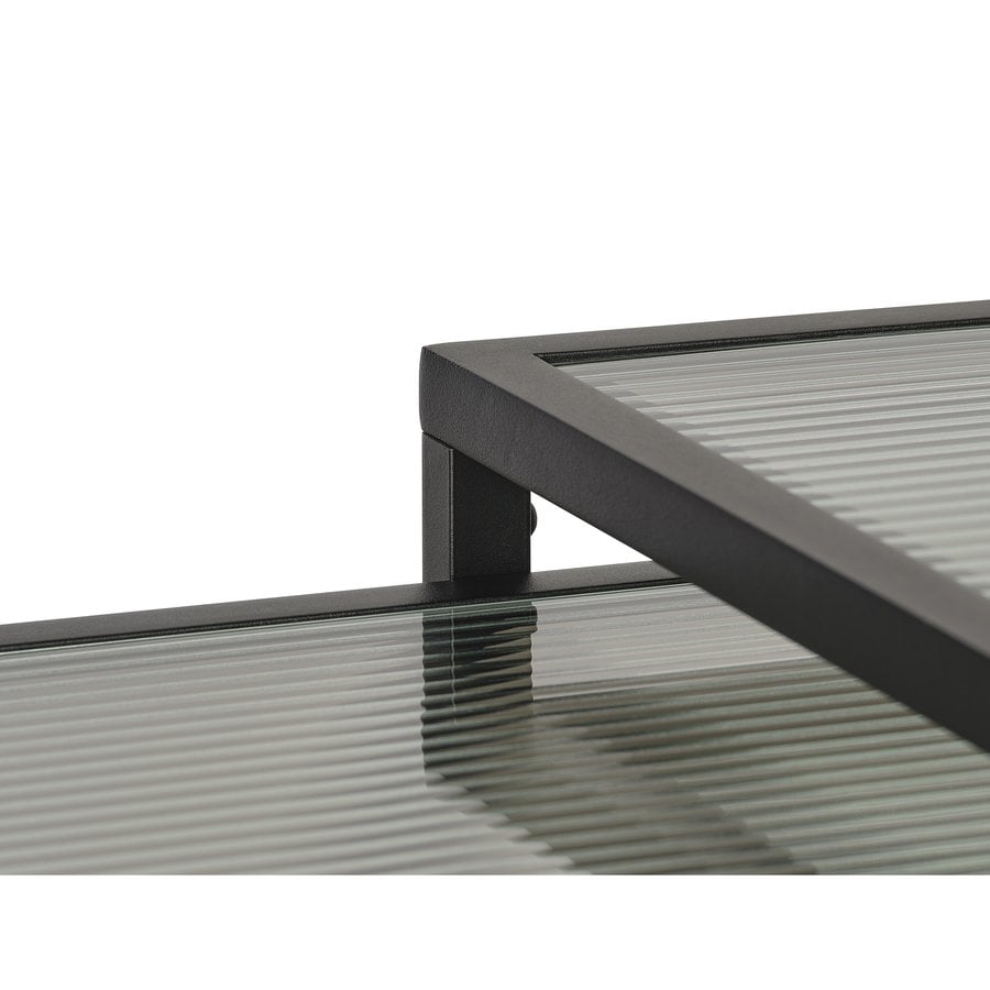 Wuhan Sofabord Sæt Sort Metal Glas