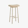 zala-barstol-med-sde-i-sortbeige-imiteret-lammeskind-med-metalsted-fra-2 ZALA Barstol med Sæde i Sort/Beige Imiteret Lammeskind med Metalsted fra Nordal | 40x24x72 cm hos uniquebeds, home & living - Billede 2