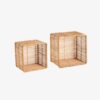 ZEYA Fletkurve Sæt i Rattan fra Nordal | Natur | 29x29x22/33x33x25 cm hos uniquebeds, home & living - Billede 1