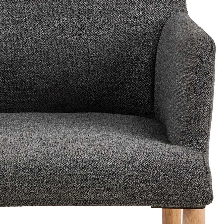 zoe-spisebordsstol-i-antracit-stof-med-armln-og-stel-i-gummitr-fra-act-0000109070-8 Zoe Spisebordsstol Antracit Stof Armlæn Stel