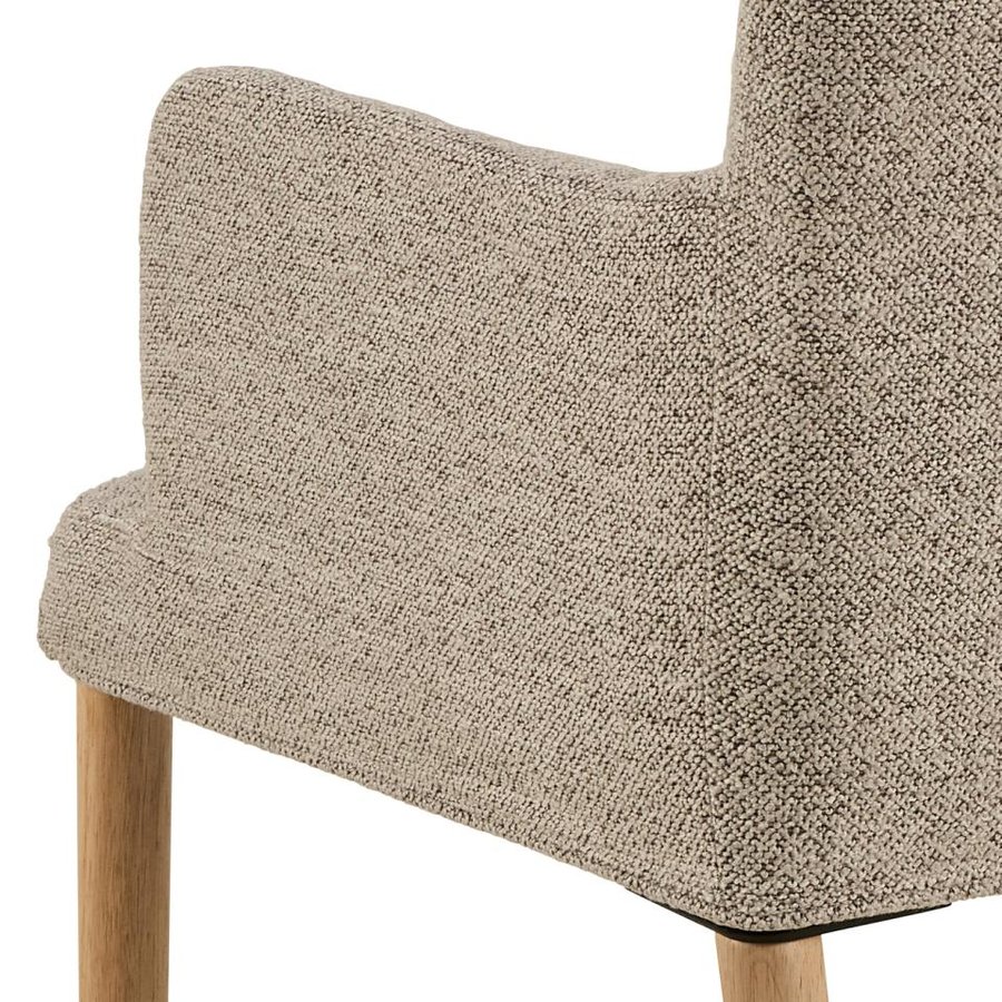 Zoe Spisebordsstol Armlæn Beige Actona