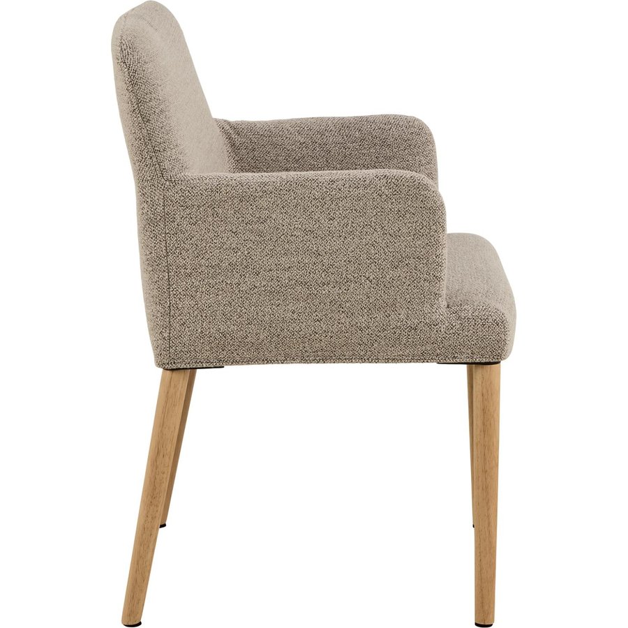 Zoe Spisebordsstol Armlæn Beige Actona