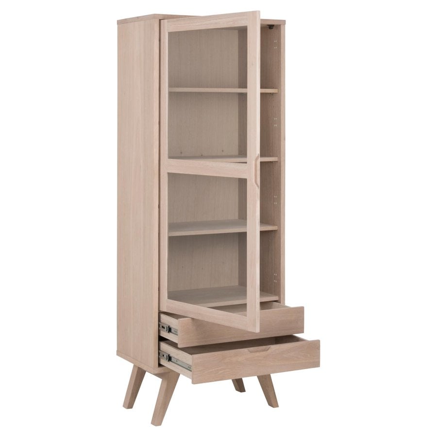 A Line Vitrine Hvidpigmenteret Egetræ Skuffer