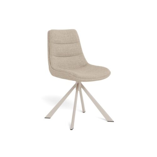 Adisa Spisebordsstol Beige Stof Drejefunktion Horisontal