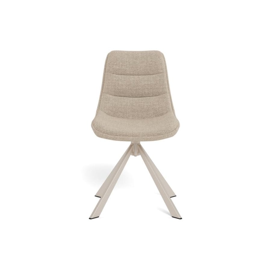Adisa Spisebordsstol Beige Stof Drejefunktion Horisontal