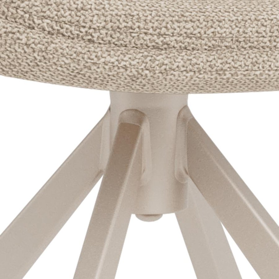 Adisa Spisebordsstol Beige Stof Drejefunktion Horisontal