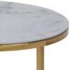 Alisma Indskudsbord Hvid Marmorlook Glas Stel