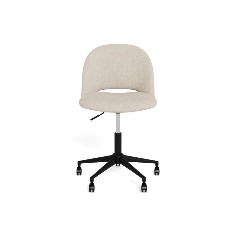 Allan Skrivebordsstol Beige Stof Bløde Bremsehjul