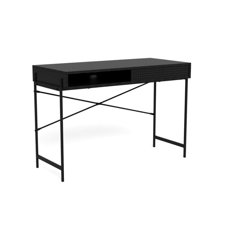 angus-skrivebord-i-sort-ask-melamin-med-kabelgennemfring-metal-mesh-sk-0000090079-2 Angus Skrivebord Sort Ask Melamin Kabelgennemføring