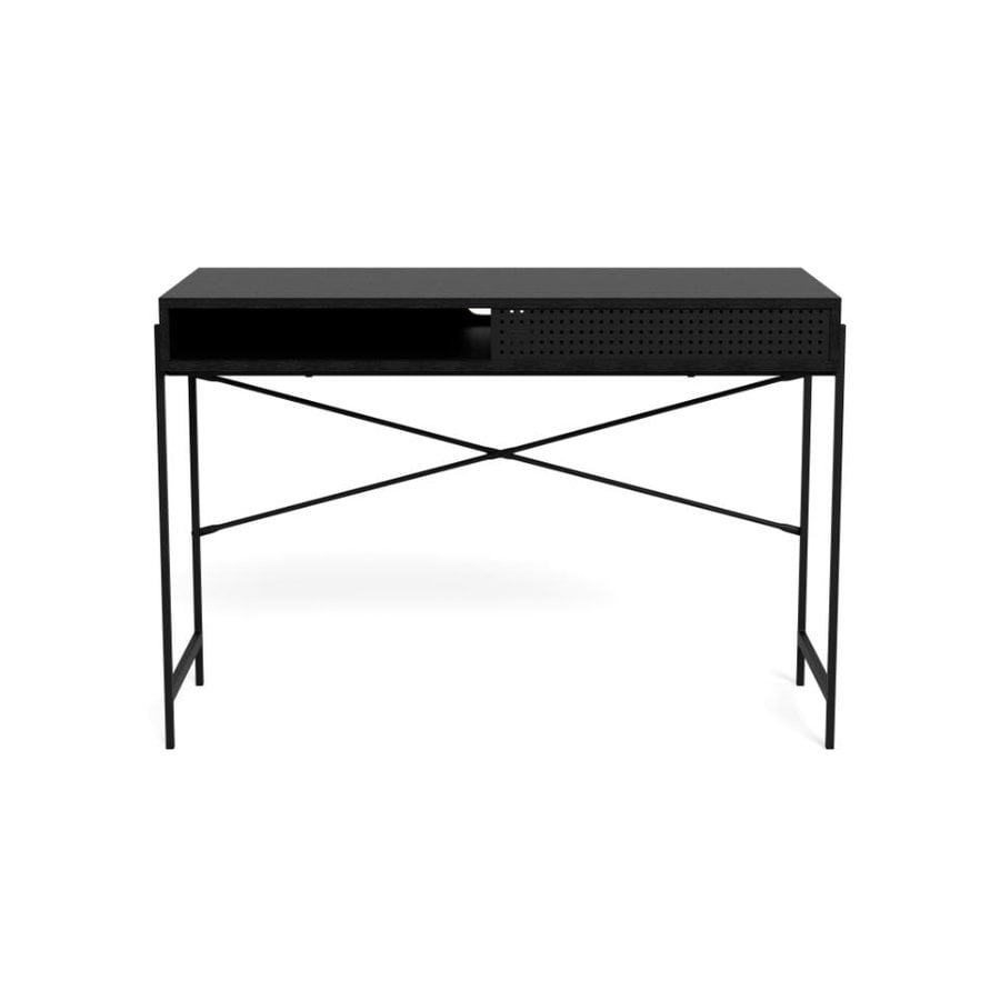 angus-skrivebord-i-sort-ask-melamin-med-kabelgennemfring-metal-mesh-sk-0000090079-3 Angus Skrivebord Sort Ask Melamin Kabelgennemføring