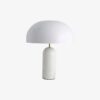 ATLAS Bordlampe med Fod i Hvid Marmor & Skærm i Metal fra Nordal | Ø40x49 cm | Hvid hos uniquebeds, home & living - Billede 1
